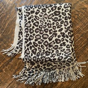 Leopard print sweater wrap with a bit of sparkle